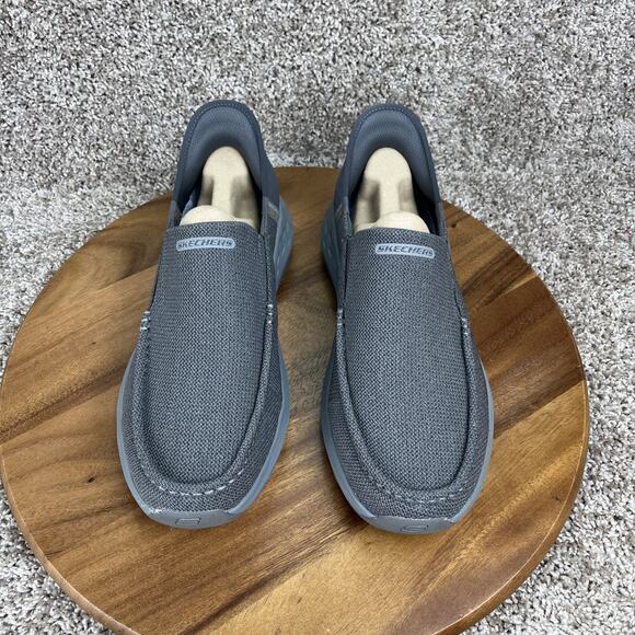 Skechers Hands Free Slip-Ins Parson Ralven Men’s 12 Wide Casual Wear Gray 204804 - Picture 4 of 12